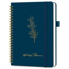 Undated Weekly Planner, To Do List Notebook with Goal  A5, e.Navy