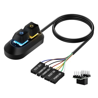 SinLoon External Power Button for Desktop, PC Power Switch, Multifunctional P...