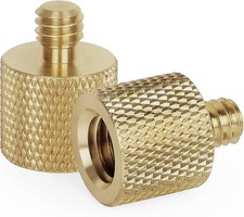 3/8"-16 Female to 1/4"-20 Male Tripod Thread Reducer Screw Adapter 2 Pack