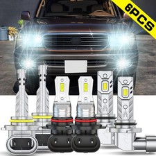 For Toyota Land Cruiser 1998-07 6000k 6x Led Headlight Hilofog Light Bulbs Kit For Toyota Land Cruiser 1998-07 6000k 6x Led Headlight Hilofog Light Bulbs Kit