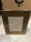 MW CARR Vintage Solid Brass Decorative Dog 3x4 Picture Frame - Gold Tone — photo 2