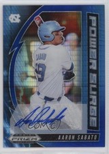 2020 Prizm Draft Picks Power Surge Blue & Carolina Hyper Aaron Sabato Auto 9hx