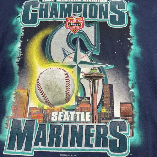 Vintage Seattle Mariners 1997 Champions MLB Starter MLB Tshirt USA men’s Large - Picture 2 of 6