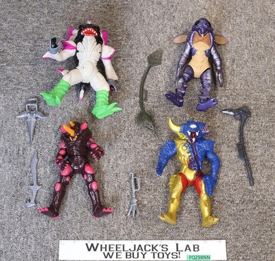 Lot of 4 Evil Space Aliens Goldar Mighty Morphin Power Rangers Bandai Figures