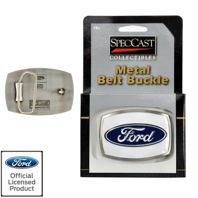 FORD Buckle Gürtelschnalle Oval Logo USA Emblem licensed Geschenk Box *610