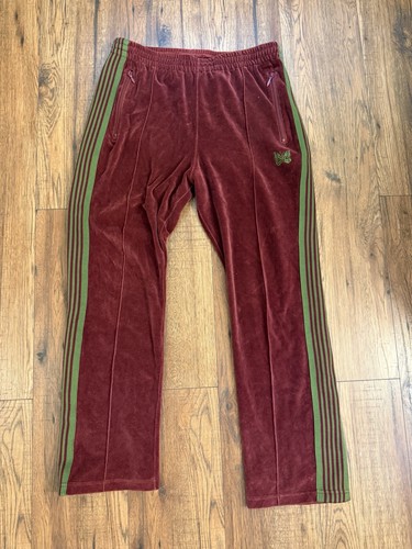 NEEDLES Track Pants Size (Medium) Red 100% Authentic Velour