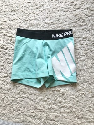 Leggings NIKE PRO Shorts High Waist Tight Running Laufhose S schwarz Mint Biker