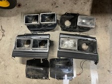 Volvo 240 Quad Square Headlight Set Nice Gtx Glt Black 242 244 245 Headlights