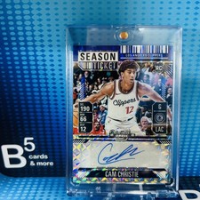 2024-25 Panini Mosaic Cam Christie #RVT-CAM Season Ticket Auto Blue 37/49 RC