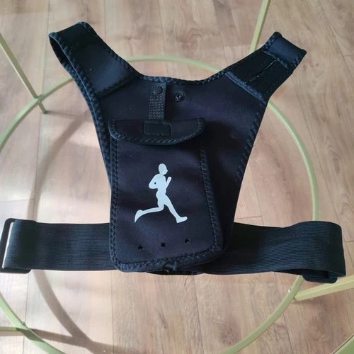 Black Running Vest, Jacket With Phone Holder - one size