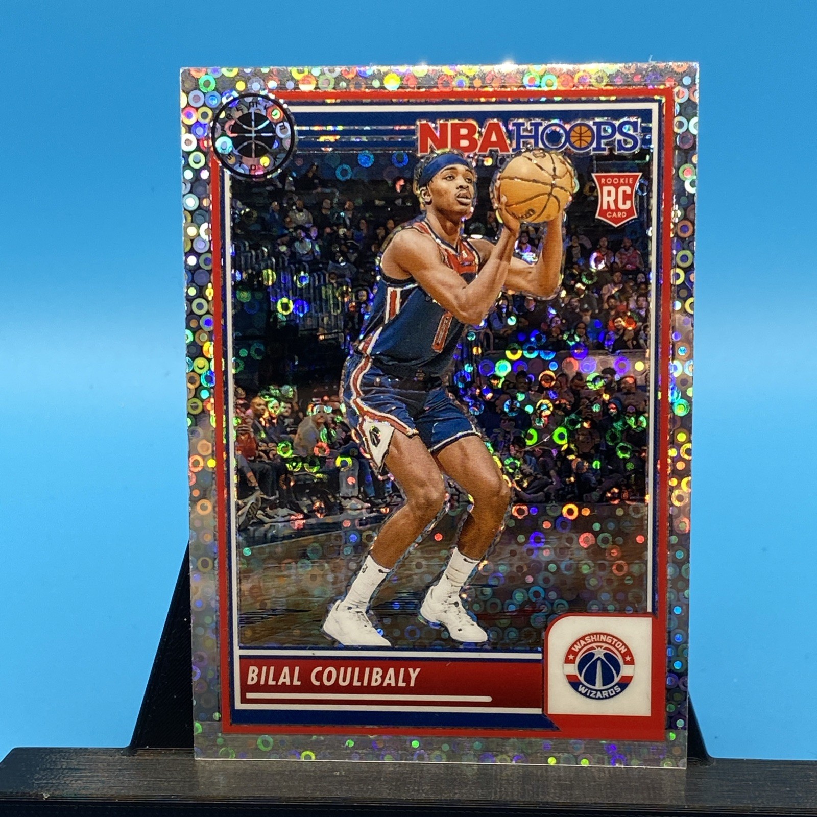 2023-24 Hoops Premium Stock Bilal Coulibaly Disco Prizm Silver Rookie RC #175