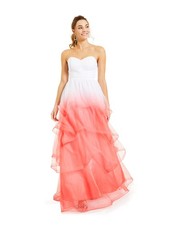 CRYSTAL DOLLS Womens Fit + Flare Full-Length Dress Ivory Formal Juniors 5