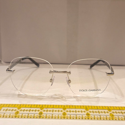 Dolce & Gabbana DG 1352 Silver Rimless Metal Eyeglasses Frames 56-16-140
