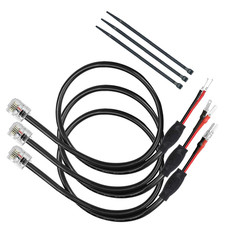 3 Pack 2FT RJ11 Radar Detector Hardwire Power Cord, Rearview Mirror Plug Cable