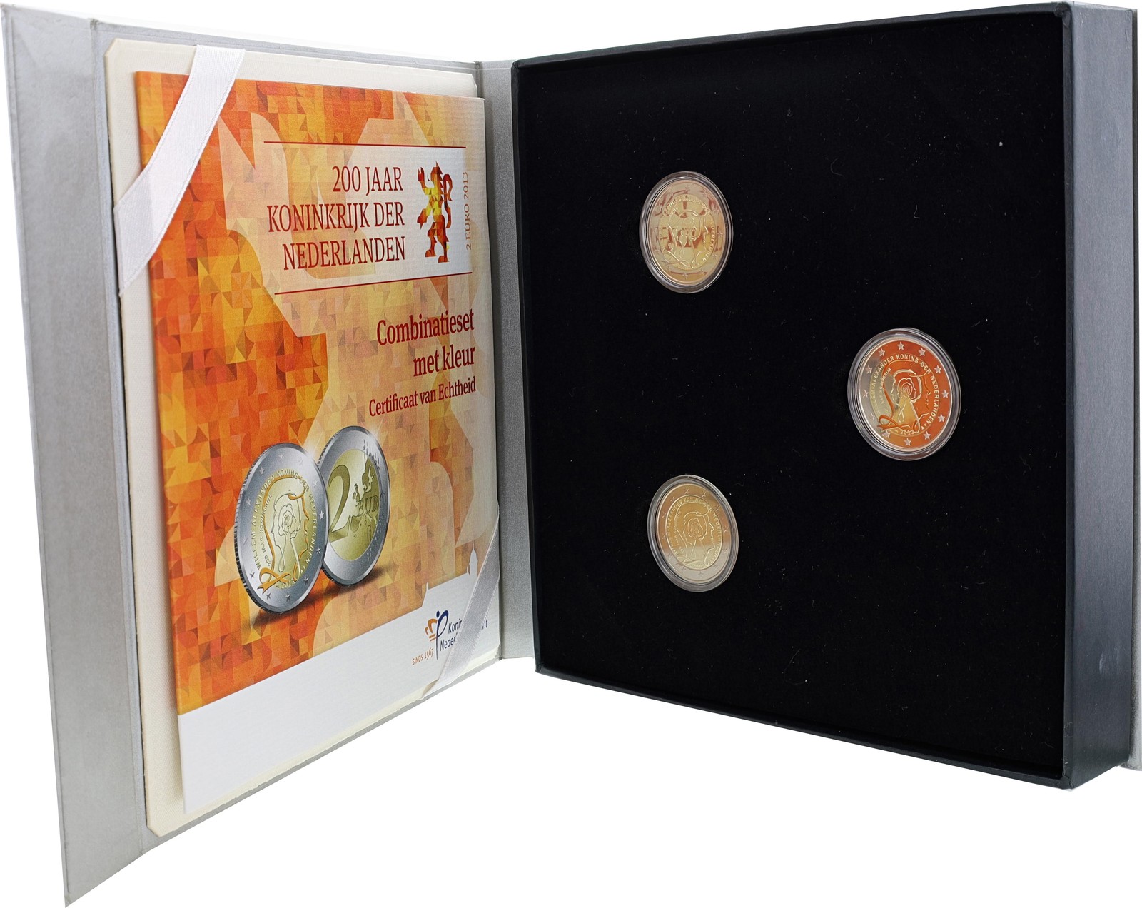 Pays-Bas Coffret 3 x 2 Euros 2013 - 200 ans du Royaume des Pays-Bas