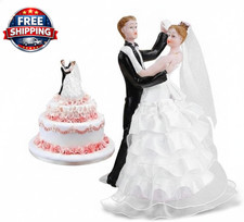 Wedding Cake Topper Figurine, Bride and Groom Cake Topper, Resin