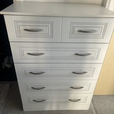 Chest Of Drawers Black 5 Drawer Metal Handles Runners Bedroom Furniture