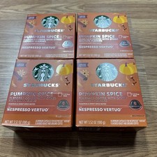 4 X 8 Pod Boxes Starbucks PUMPKIN SPICE Nespresso Vertuo 32 Total Caps 4/12/26