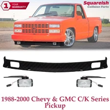 Front Bumper Lower Valance w/ Fog Light Holes For 88-2000 Chevy & GMC C/K Series