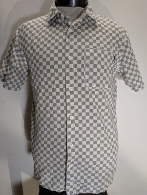 VANS Mens Small S checker Button-up shirt Combine ship Discount