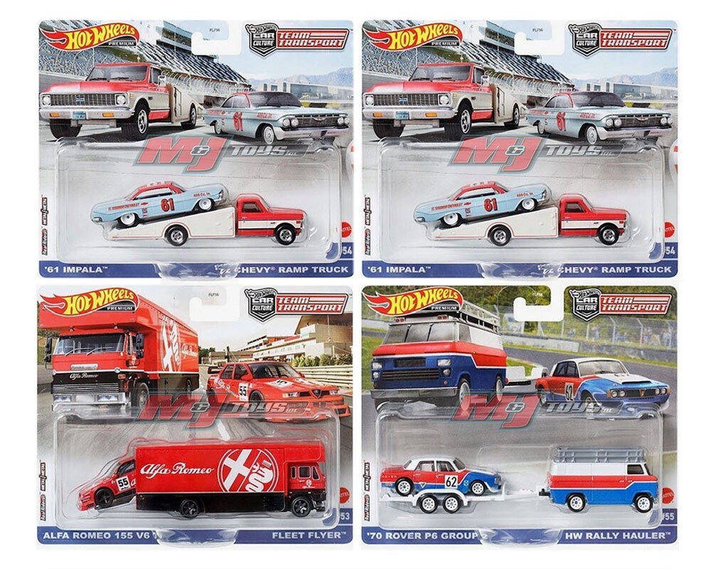 Hot Wheels 1:64 Team Transport 2023 FLF56-956U Set of 4 Diecast