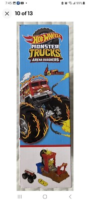 Hot Wheels Monster Trucks Arena Smashers 5 Alarm Fire Crash Challenge Playset