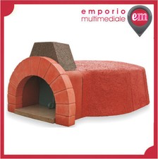 FORNO A LEGNA REFRATTARIO PREFABBRICATO 100X140 CM PER PIZZA PANE DOLCI COMPLETO