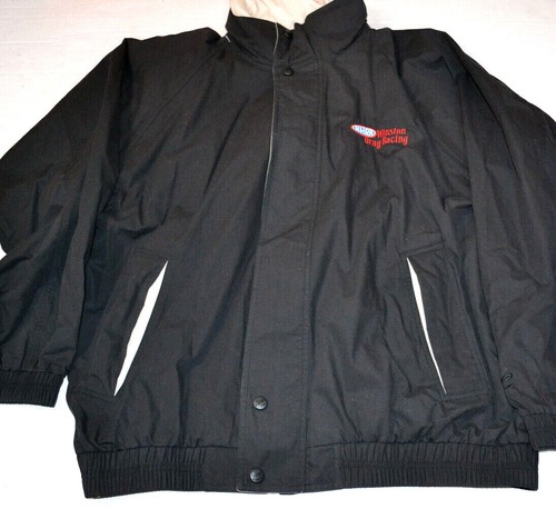 NHRA Winston Drag Racing Hooded Jacket Size XL Mid-Weight Black EUC VTG - Picture 5 of 9