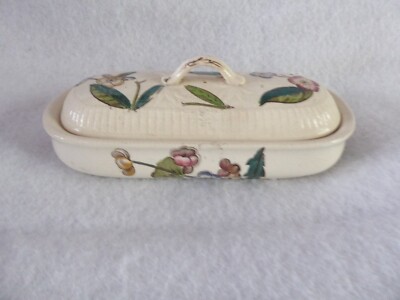Antique Victorian Ceramic lidded Toothbrush / Razor Holder 9