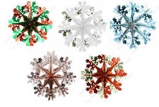 CHRISTMAS SNOWFLAKE STAR FOIL WALL/CEILING HOME PARTY HANGING BANNER DECORATION