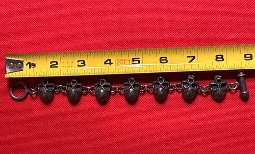 Vintage Heavy Skull Bracelet Made Of Pewter - 第 5/6 張圖片