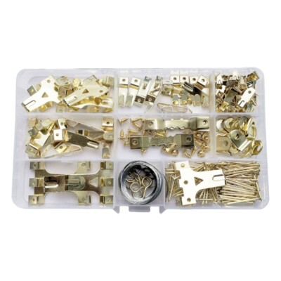 220Pcs Robust Picture Hanging Hook Solution for Frames Mirrors and Wall Art