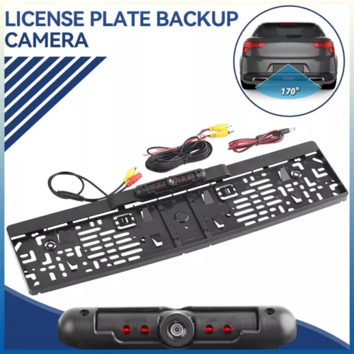 Auto Rückfahrkamera Kennzeichen LED 170° IR Einparkhilfe Nummernschild Halter DE - Bild 3 von 16
