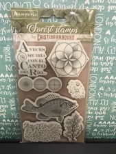 Stamperia HD Natural Rubber Stamp FOREST FISH 10 x 16.5 cm 7 Pcs #WTKCCR09