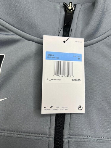 NIKE NBA Philadelphia 76ers Ben Simmons Gray Full Zip Jacket Men's Medium - Picture 6 of 7