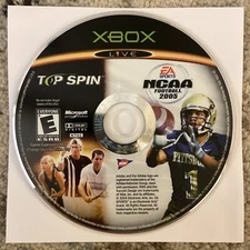 🔥 NCAA Football 2005/Top Spin Combo (OG Xbox) VG Disc Only! See Description