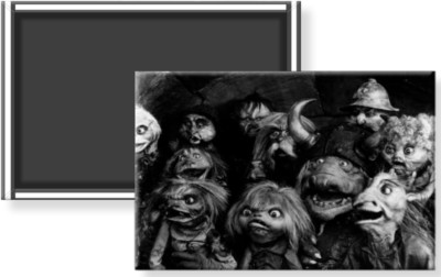 Labyrinth 1986 Film Goblins Say the Magic Words B&W Image Fridge