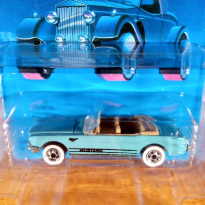 ミ*ツ様 k1123-34★当時物 レトロ Let's Chat 500 ジグソ Hot Wheels Classics '65 Mustang Convertible Turquoise WW Whitewall