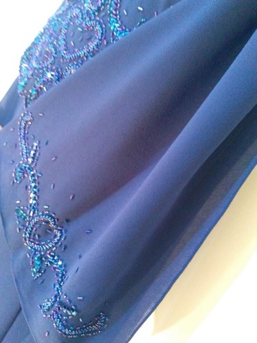 NEU Kleid Glitzer Größe 12 Marsoni Farbe Blau SCHNELLER VERSAND - Bild 6 von 6