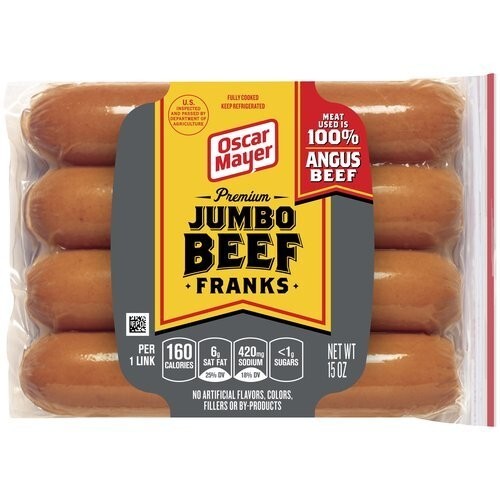 OSCAR MAYER FRANKS HOT DOGS JUMBO ANGUS BEEF 15 OZ PACK OF 2 eBay