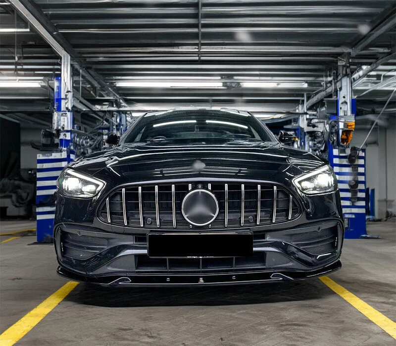 For Mercedes Benz C200 C300 C43 AMG Line 2022-2024 Chrome Front Bumper Grille - Image 3 of 4