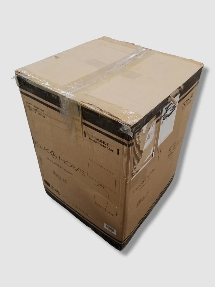 $328 Elk Home Lighting Table Light Blue Forage Crystal Base Shade 29" Lamp - Image 3 of 4