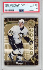 Graded 2005 Upper Deck Powerplay Sidney Crosby #133 Rookie RC Hockey Card PSA 10