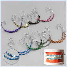 2Pcs Dental Temporary Tooth Decoration Metal Bracket Orthodontic Power Chains