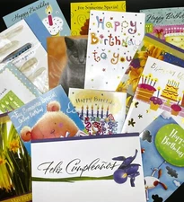 CHOOSE a Birthday Card - Many Styles - Various Sentiments - Includes Envelope