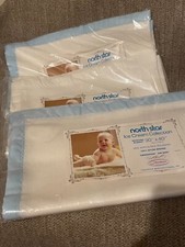 Set of 3 Vintage Chatham North Star Baby Receiving Blankets 30x40in.