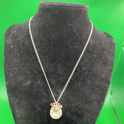 Vintage elegant signed Eisenberg tear drop rhinestone necklace