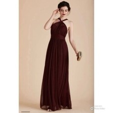 Birdy Grey Cabernet Kiko Maxi Dress With Pockets Size XS Bridesmaid Formal NWT