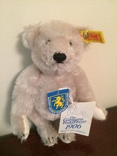 Steiff Giengen Teddy Bear Jointed Grey Mohair 1906 Replica 8" 0167/22 Vintag NEW