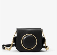 MICHAEL KORS MK Quince Medium Black Leather C...